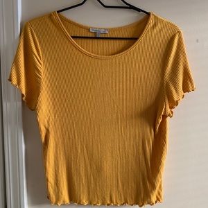 Charlotte Russe Golden Yellow Ribbed Top